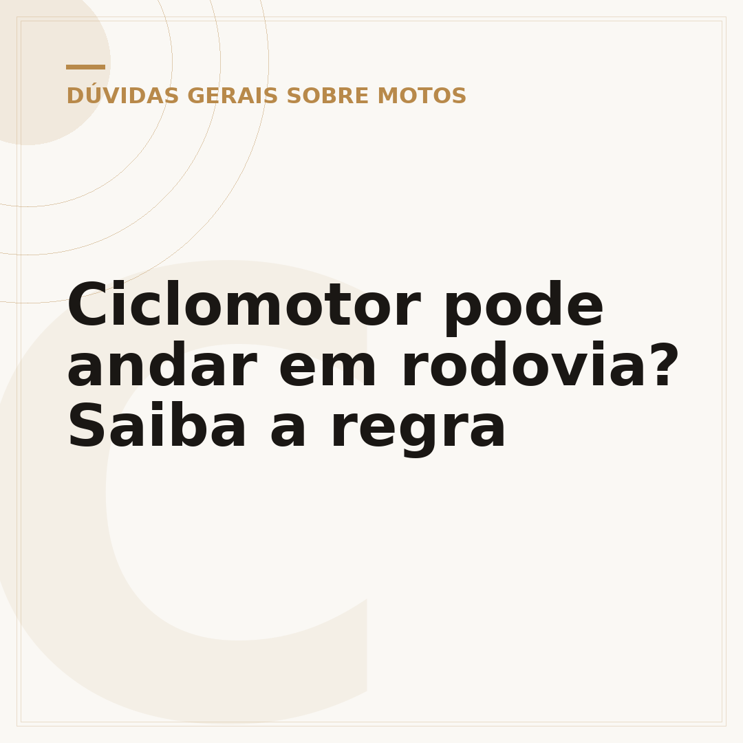 Ciclomotor pode andar em rodovia? Saiba a regra