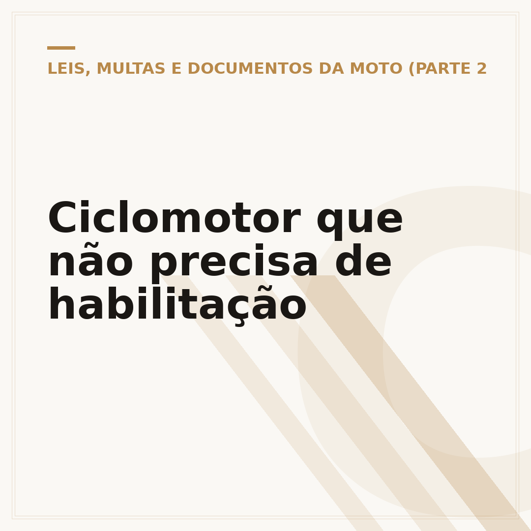 Ciclomotor que não precisa de habilitação
