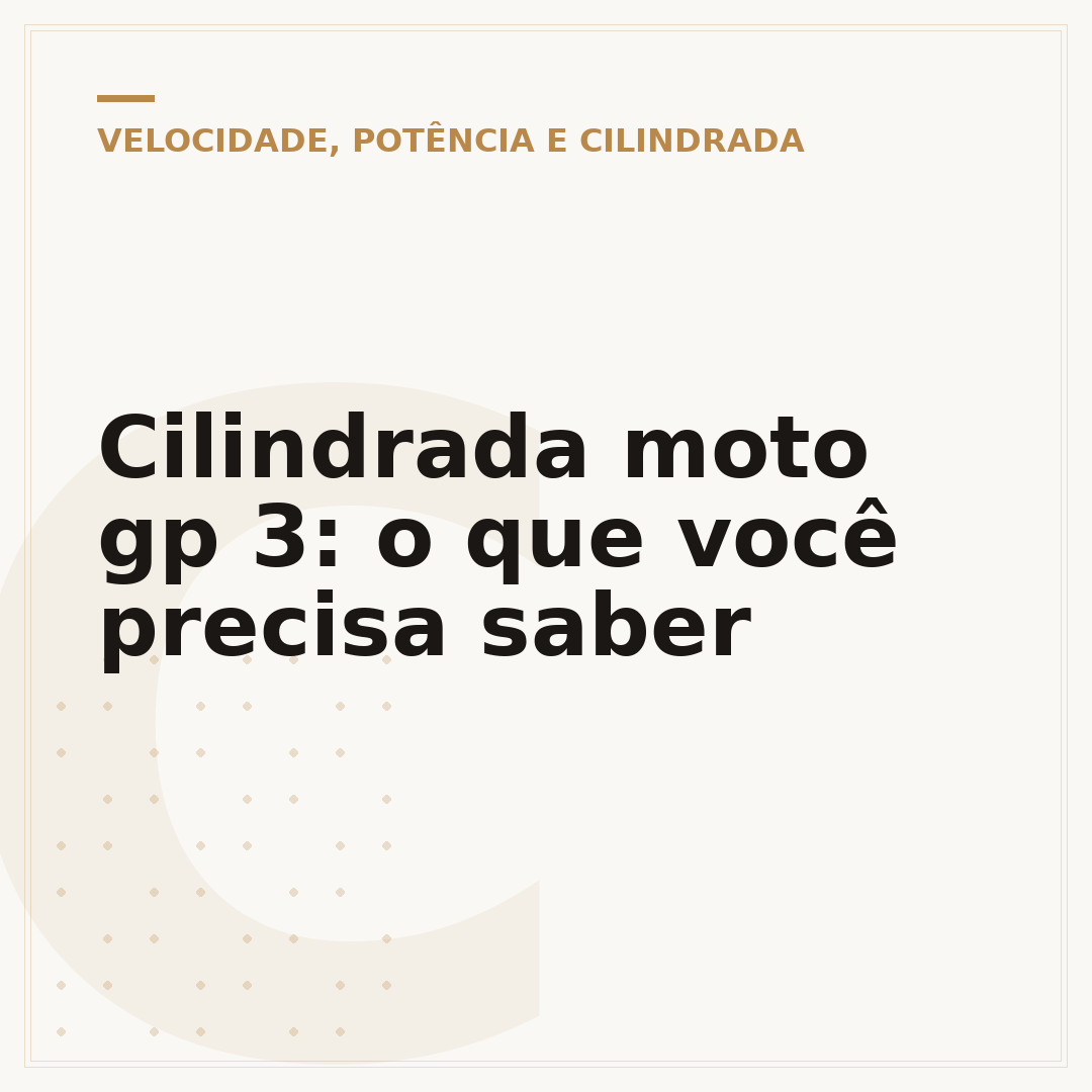 Cilindrada moto gp 3: o que você precisa saber