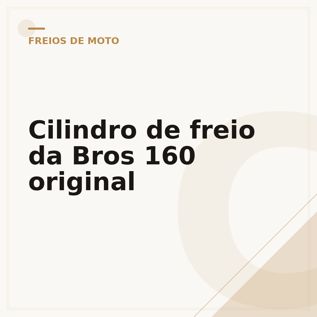 Cilindro de freio da Bros 160 original