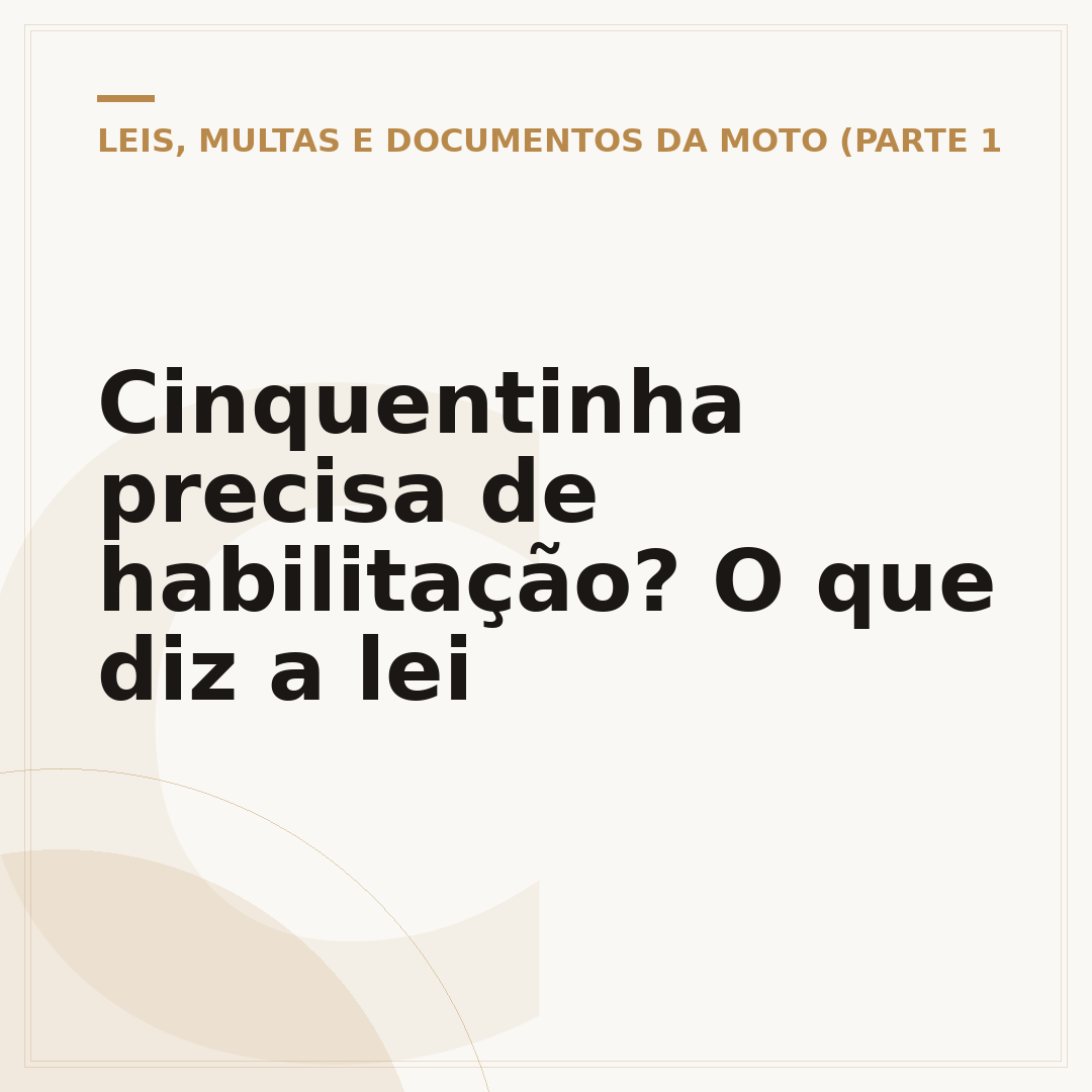 Cinquentinha precisa de habilitação? O que diz a lei