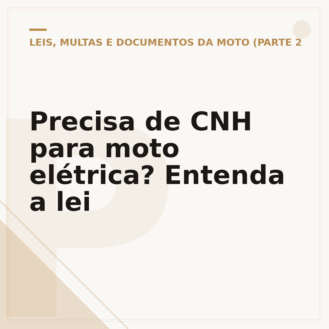 Precisa de CNH para moto elétrica? Entenda a lei