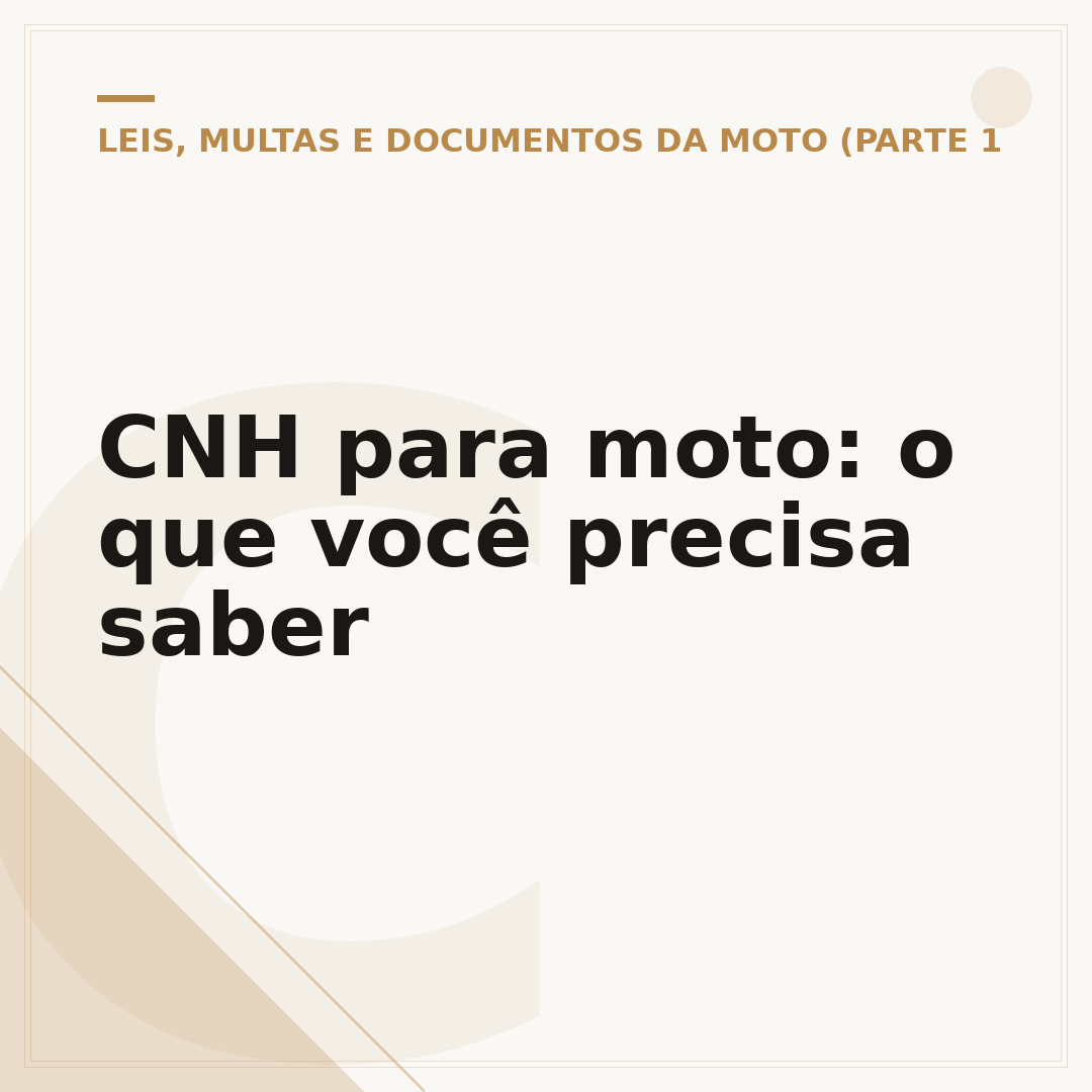 CNH para moto: o que você precisa saber
