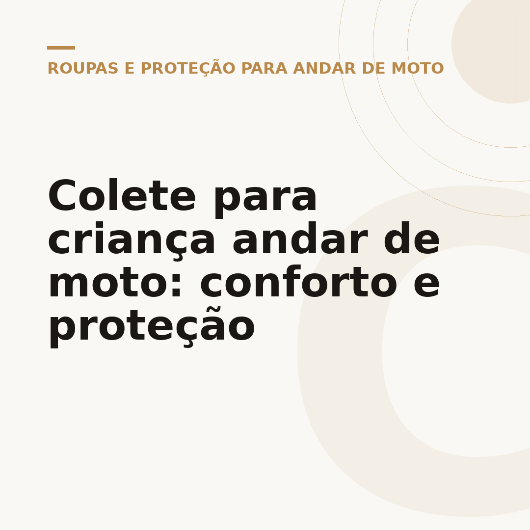 Colete para criança andar de moto: conforto e proteção