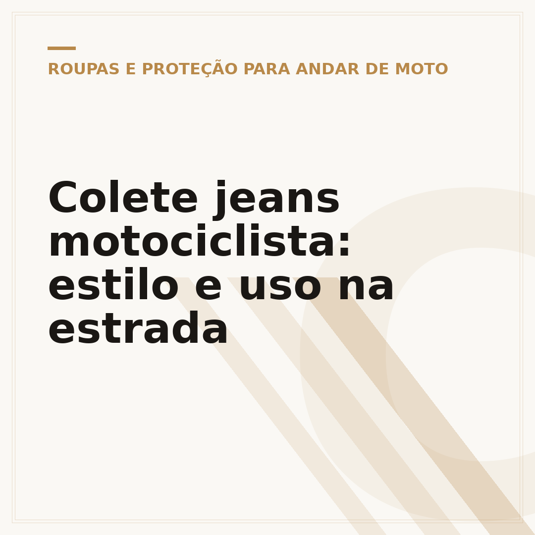 Colete jeans motociclista: estilo e uso na estrada
