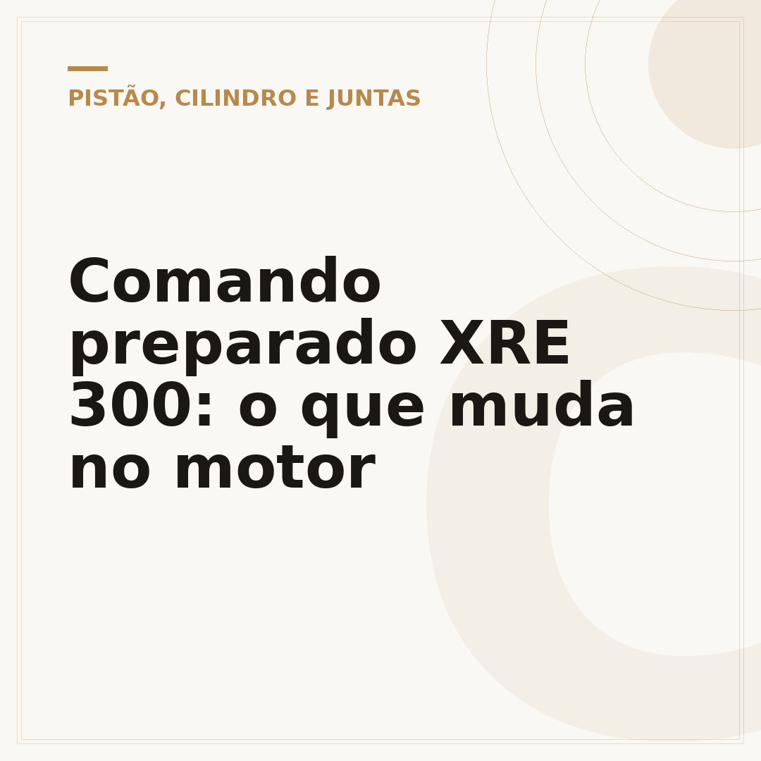 Comando preparado XRE 300: o que muda no motor