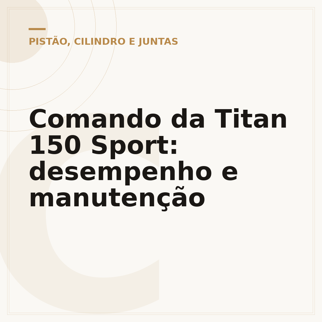 Comando da Titan 150 Sport: desempenho e manutenção
