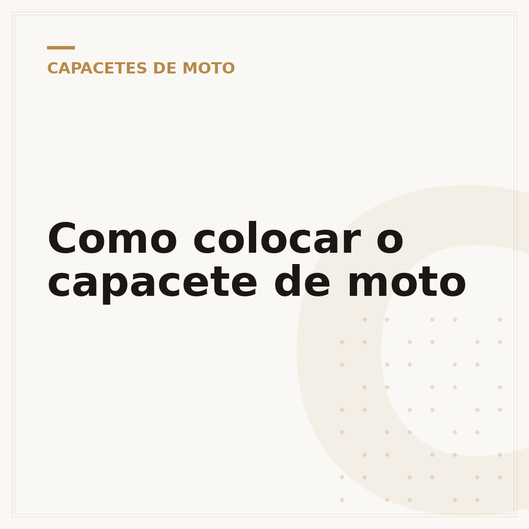 Como colocar o capacete de moto
