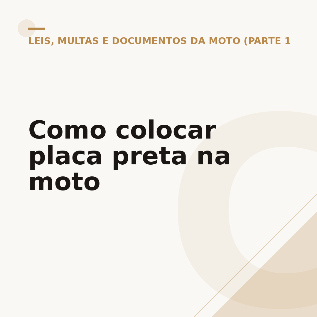Como colocar placa preta na moto