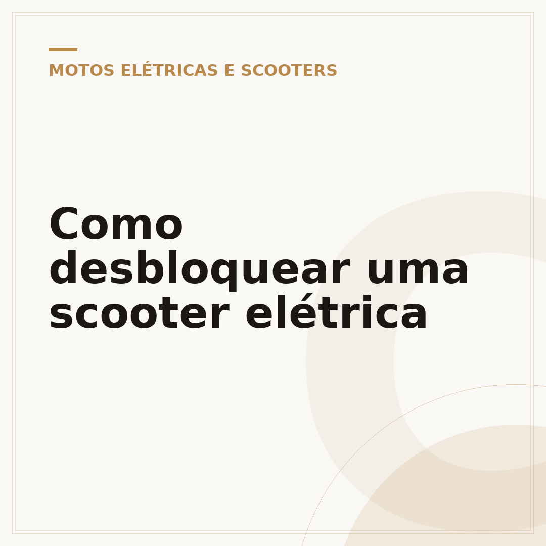 Como desbloquear uma scooter elétrica