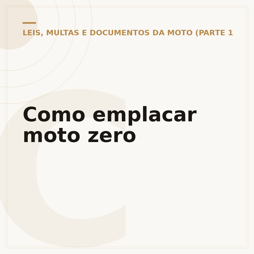 Como emplacar moto zero