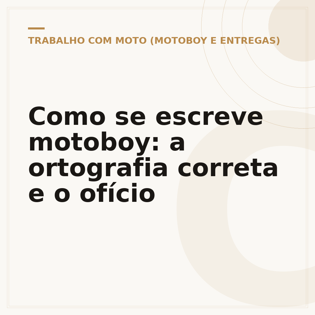 Como se escreve motoboy: a ortografia correta e o ofício