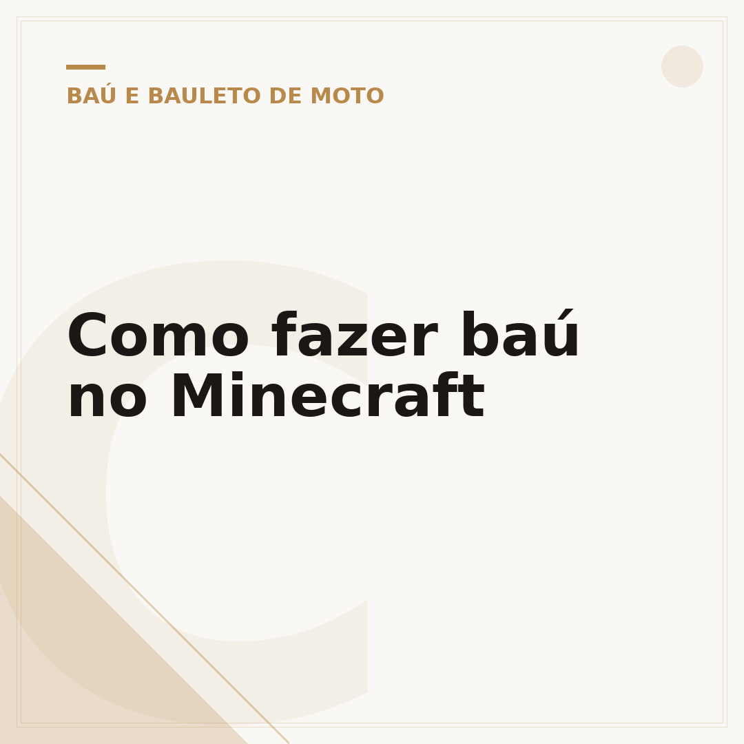 Como fazer baú no Minecraft