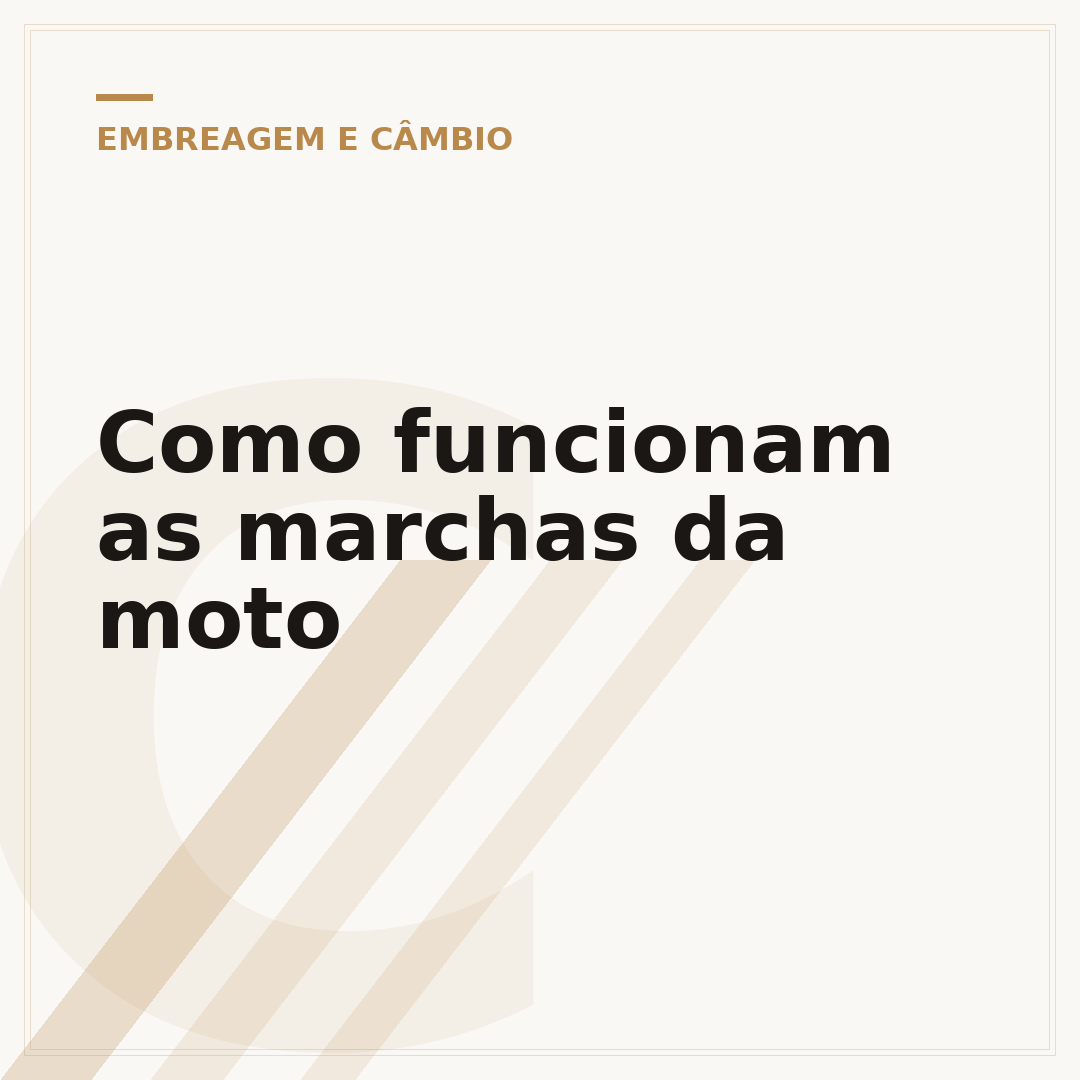 Como funcionam as marchas da moto