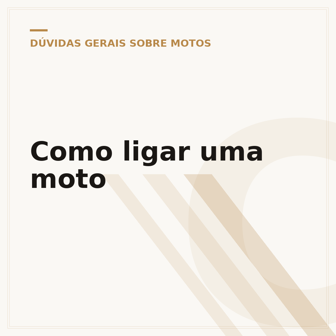 Como ligar uma moto