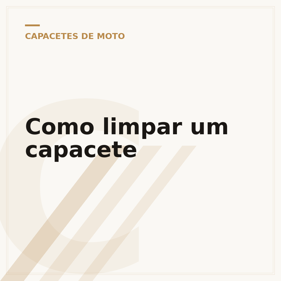 Como limpar um capacete