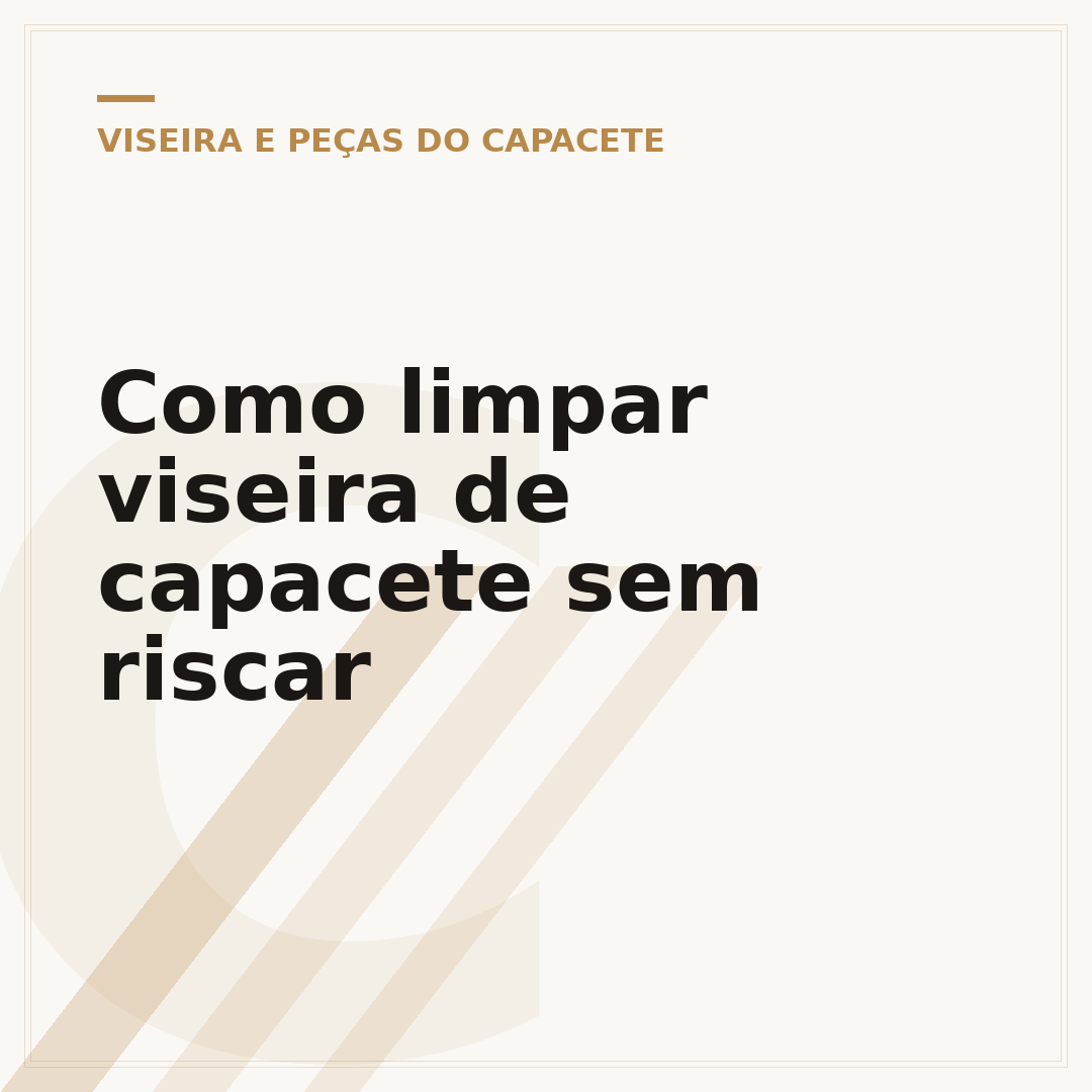 Como limpar viseira de capacete sem riscar