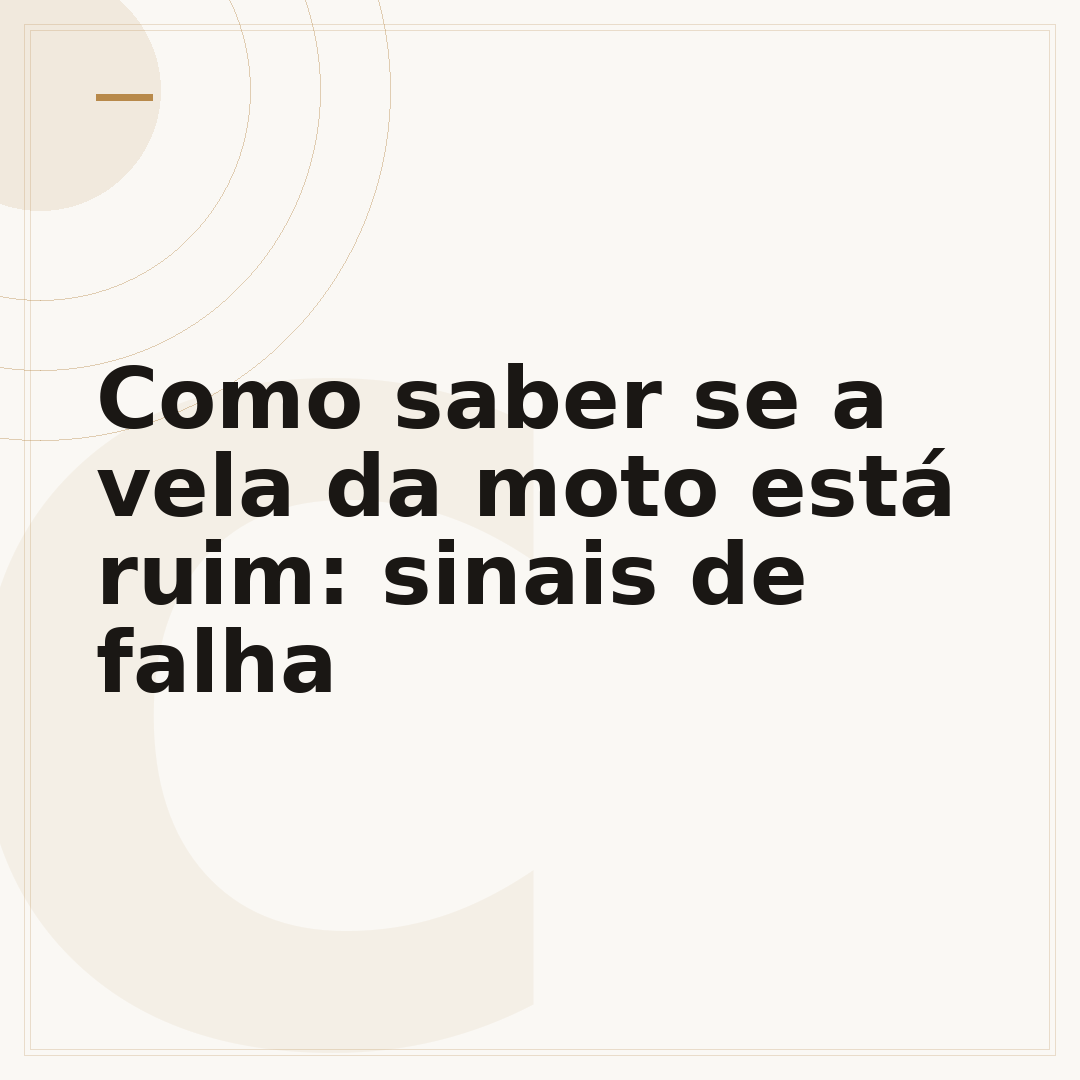 Como saber se a vela da moto está ruim: sinais de falha