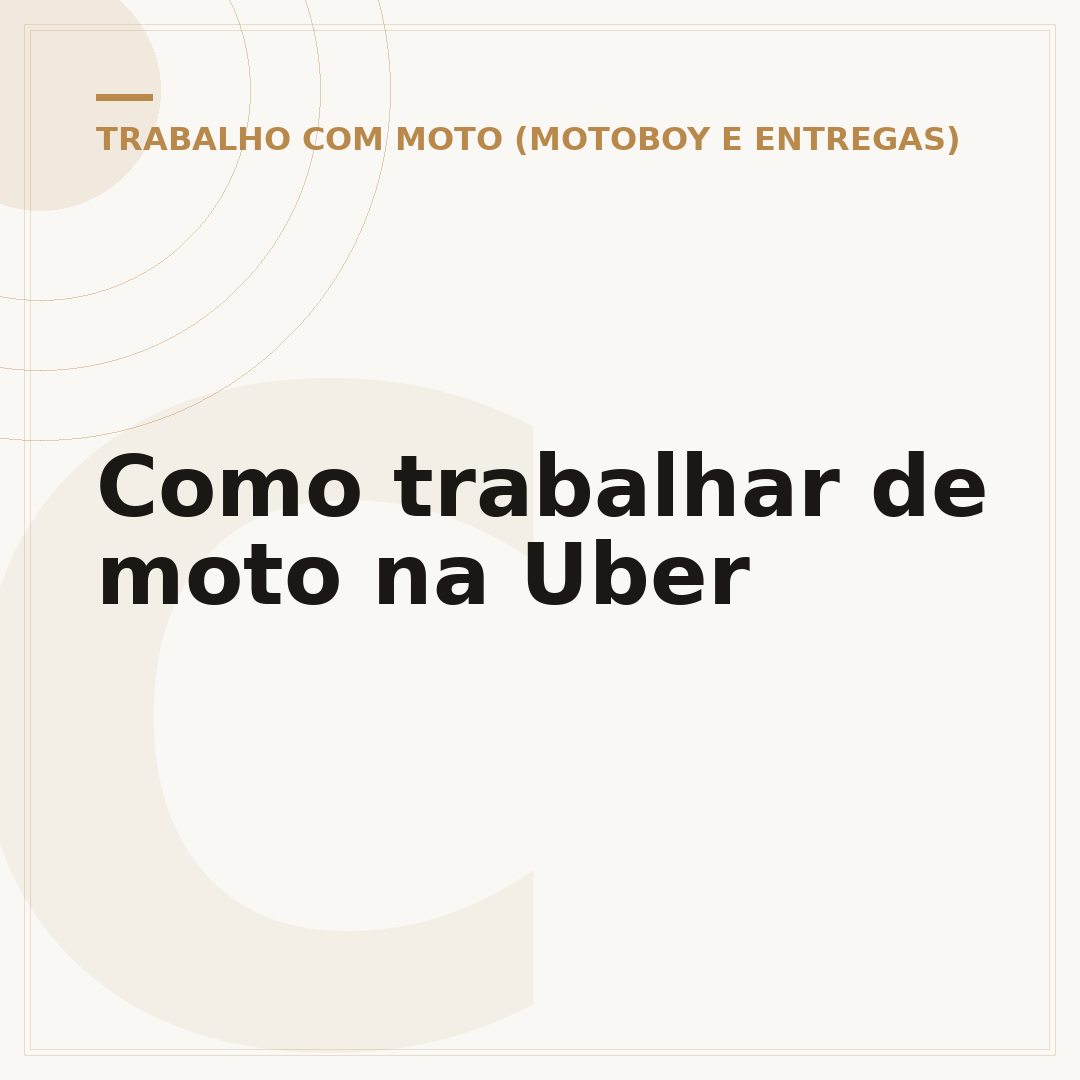 Como trabalhar de moto na Uber