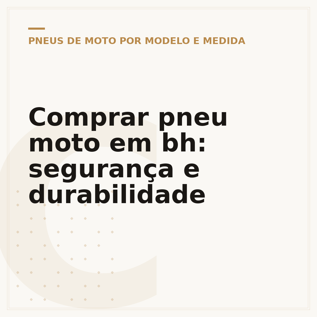 Comprar pneu moto em bh: segurança e durabilidade