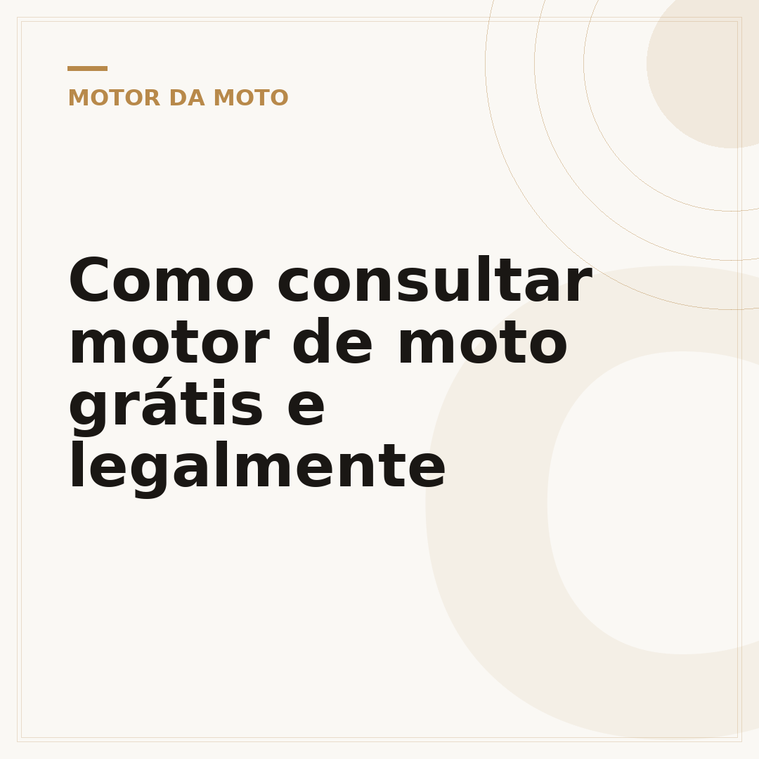 Como consultar motor de moto grátis e legalmente
