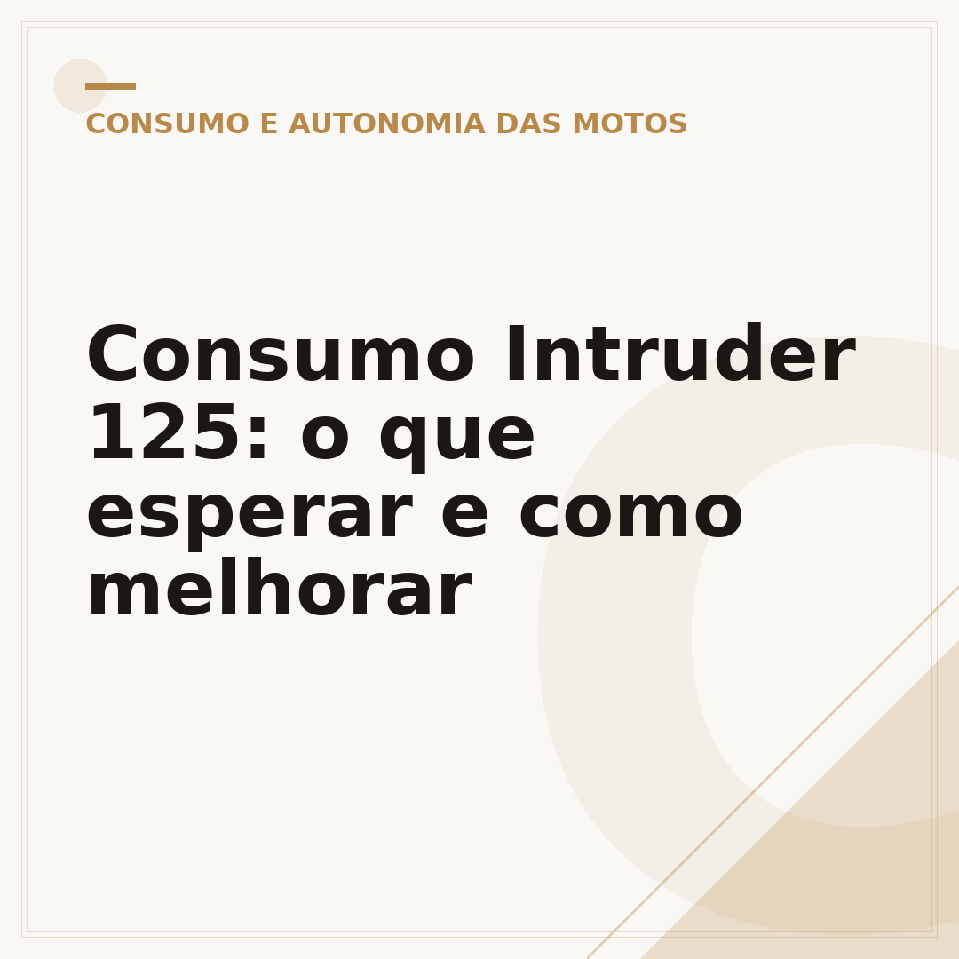 Consumo Intruder 125: o que esperar e como melhorar