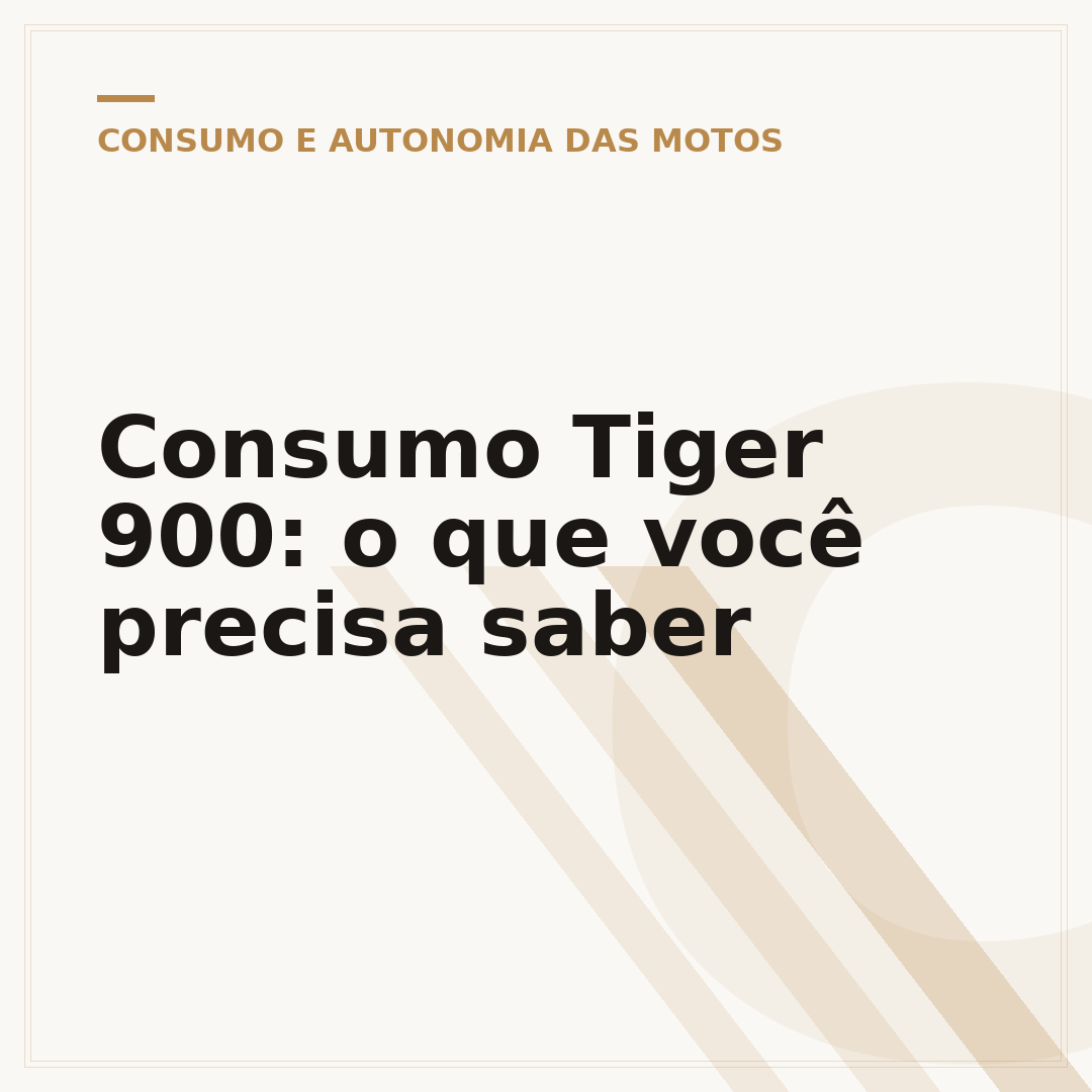 Consumo Tiger 900: o que você precisa saber