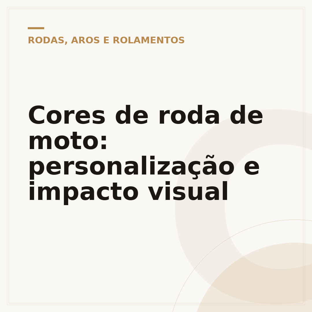 Cores de roda de moto: personalização e impacto visual