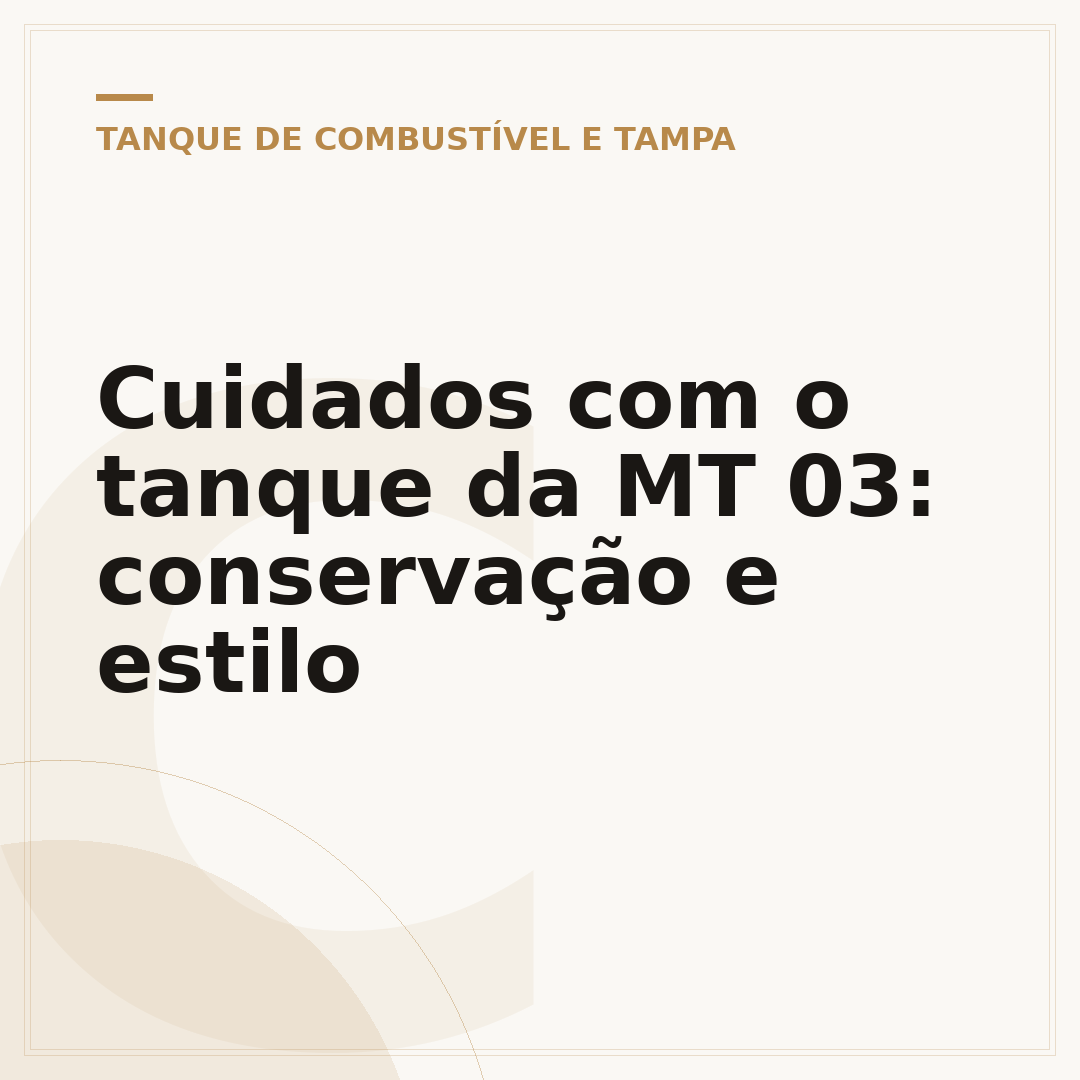 Cuidados com o tanque da MT 03: conservação e estilo