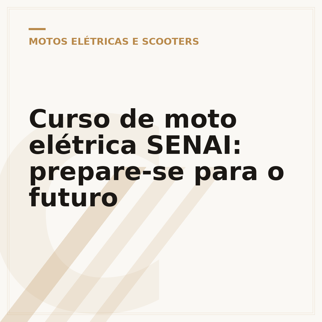 Curso de moto elétrica SENAI: prepare-se para o futuro
