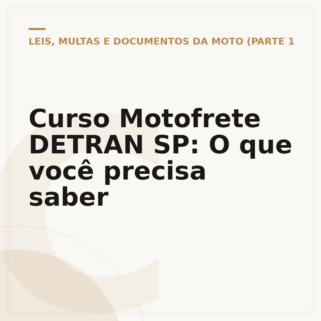 Curso Motofrete DETRAN SP: O que você precisa saber