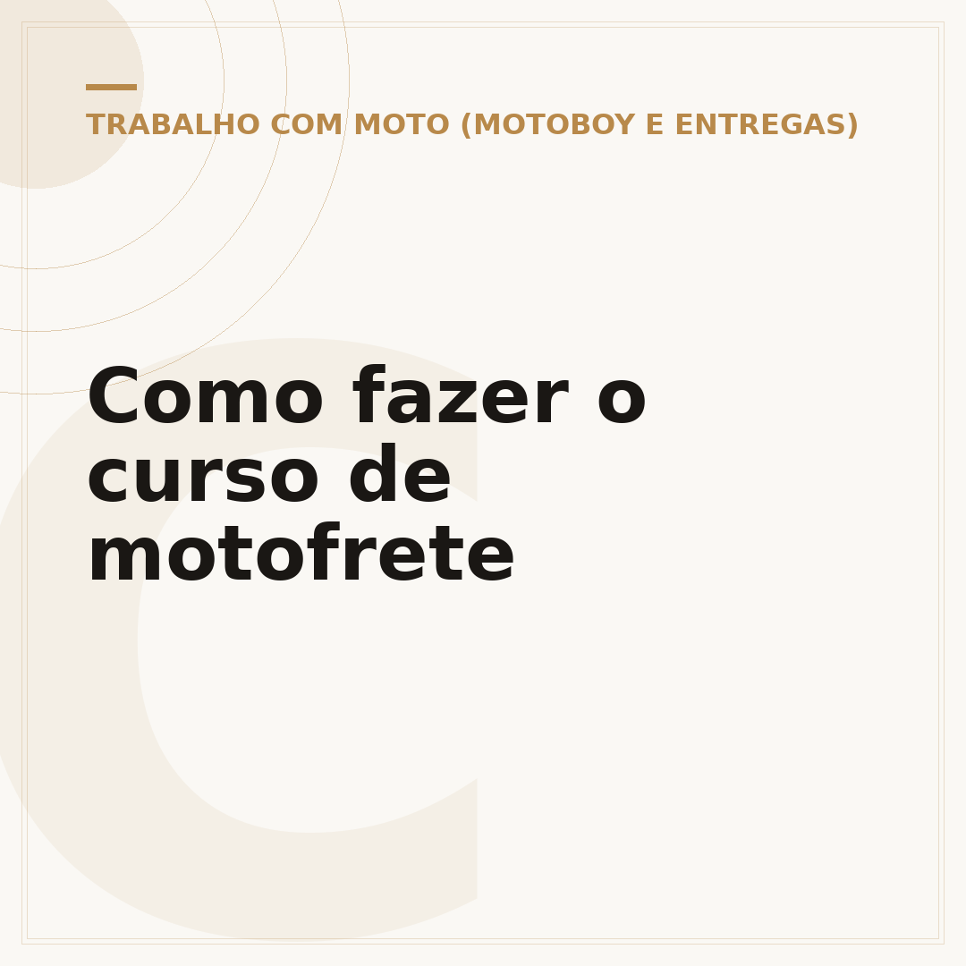 Como fazer o curso de motofrete