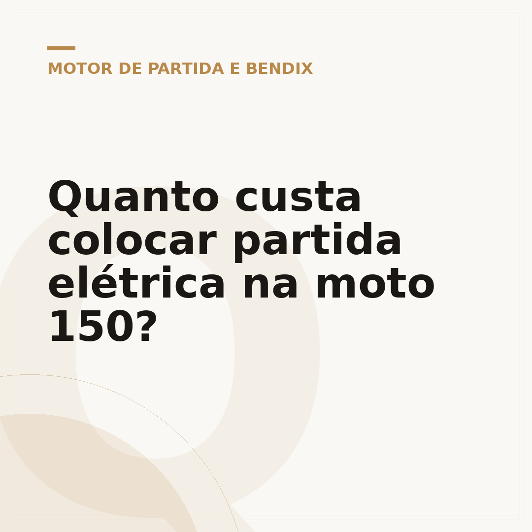 Quanto custa colocar partida elétrica na moto 150?