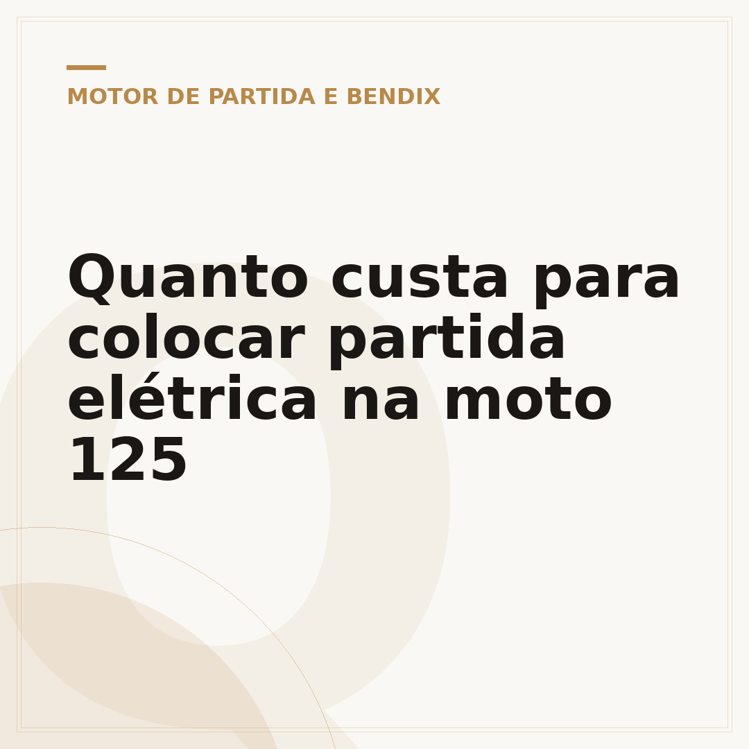 Quanto custa para colocar partida elétrica na moto 125