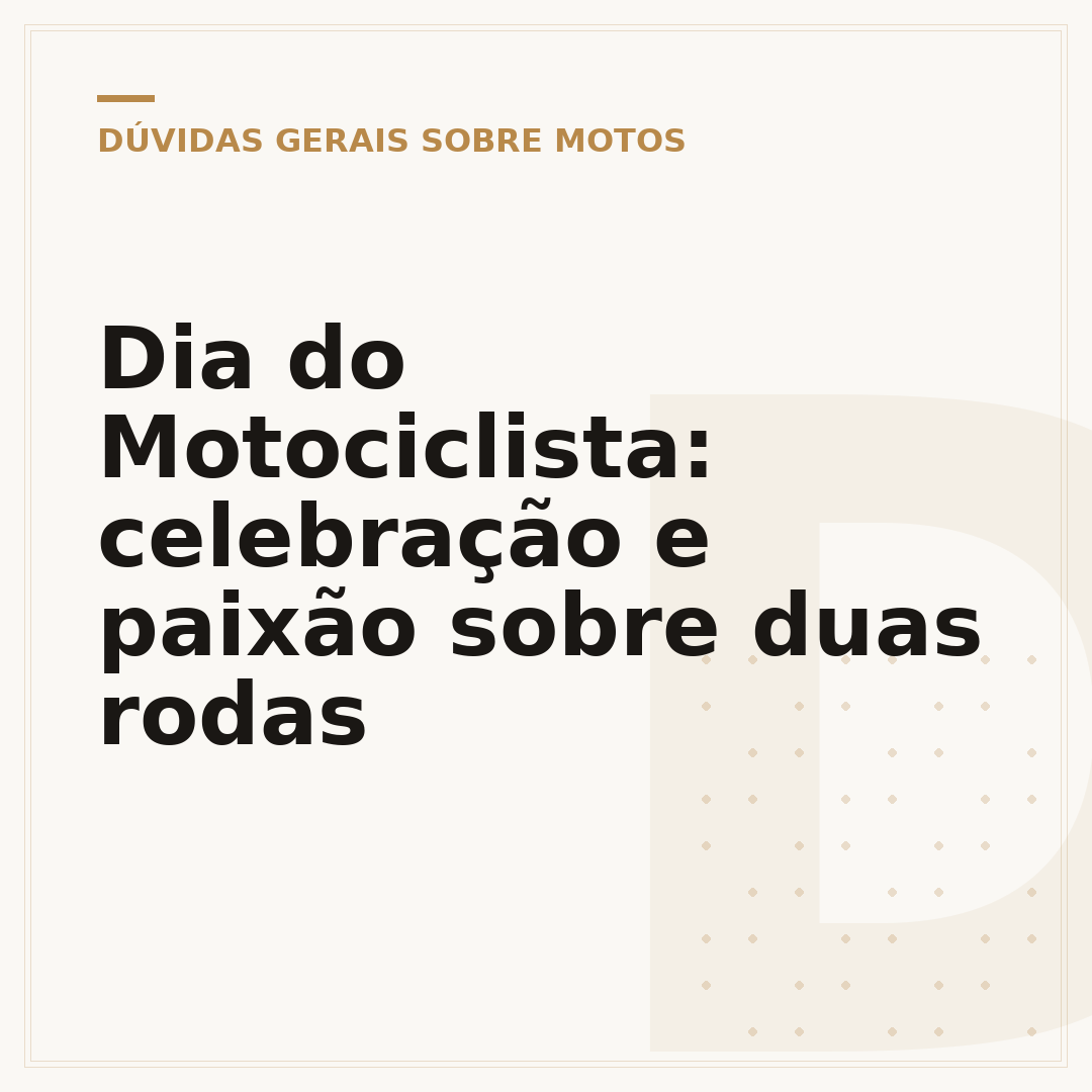 Dia do Motociclista: celebração e paixão sobre duas rodas