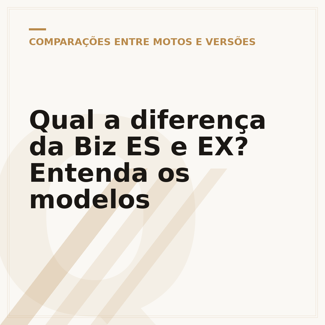 Qual a diferença da Biz ES e EX? Entenda os modelos