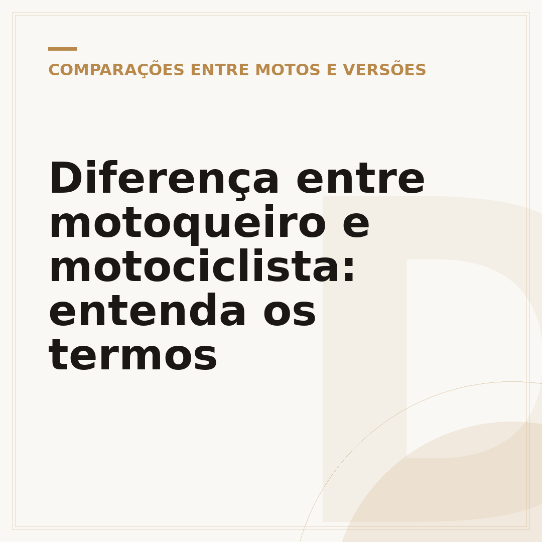 Diferença entre motoqueiro e motociclista: entenda os termos