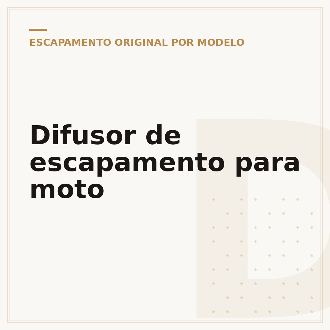 Difusor de escapamento para moto