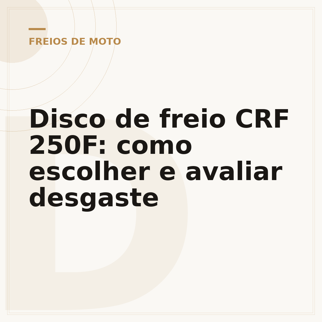 Disco de freio CRF 250F: como escolher e avaliar desgaste
