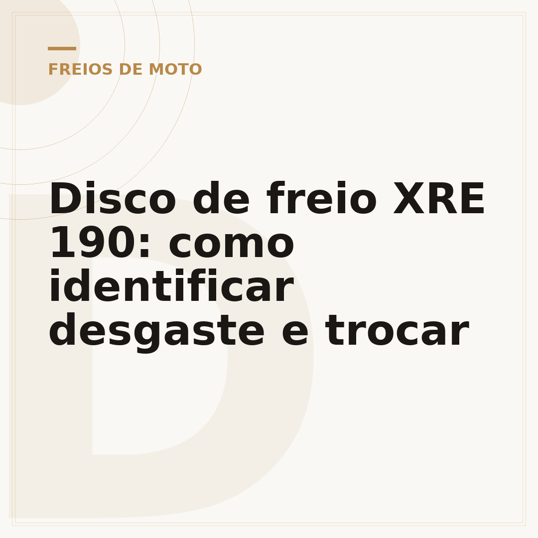 Disco de freio XRE 190: como identificar desgaste e trocar