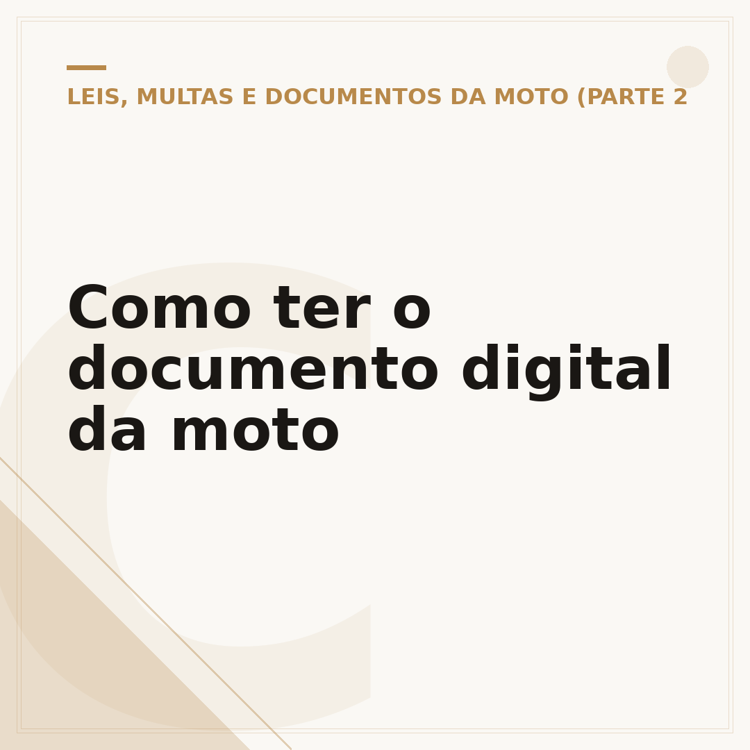 Como ter o documento digital da moto