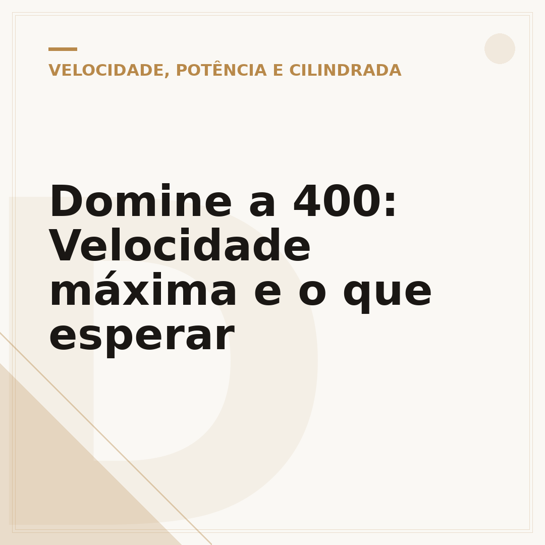 Domine a 400: Velocidade máxima e o que esperar