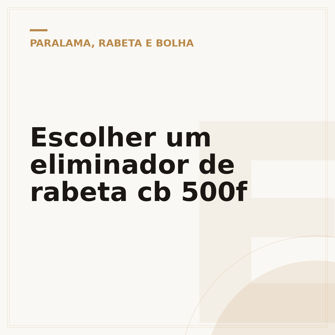 Escolher um eliminador de rabeta cb 500f