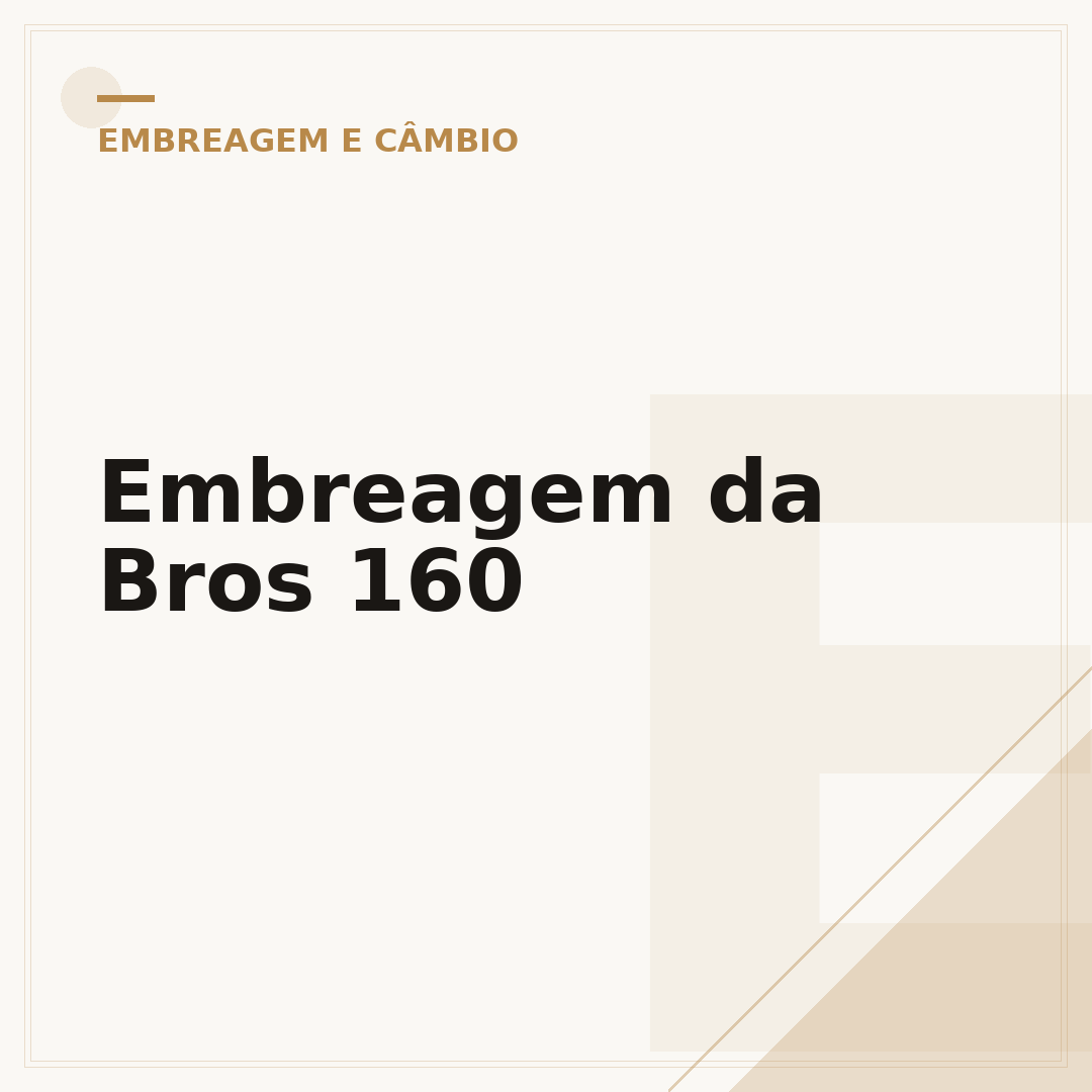 Embreagem da Bros 160