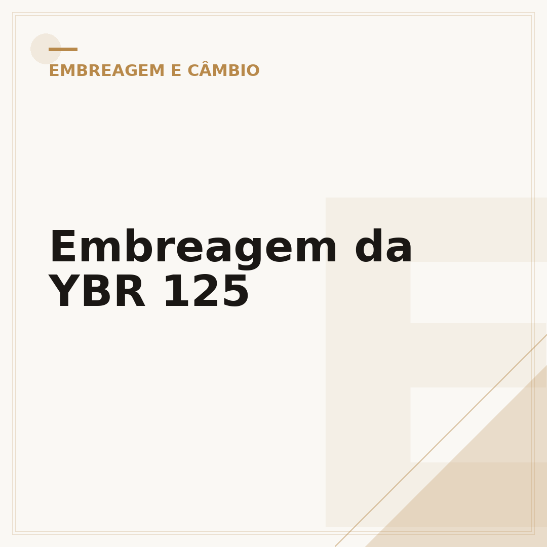 Embreagem da YBR 125