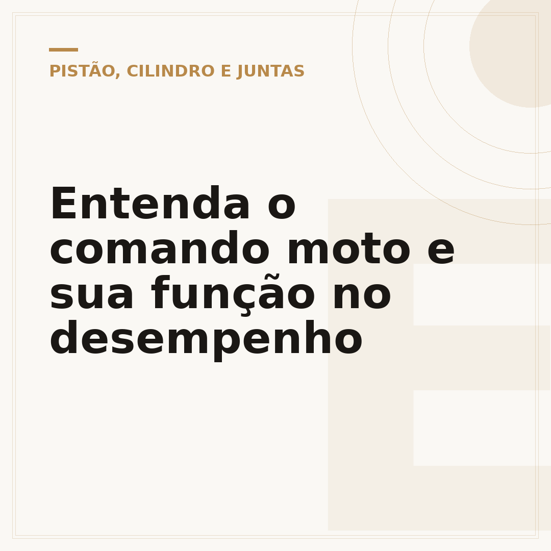 Entenda o comando moto e sua função no desempenho
