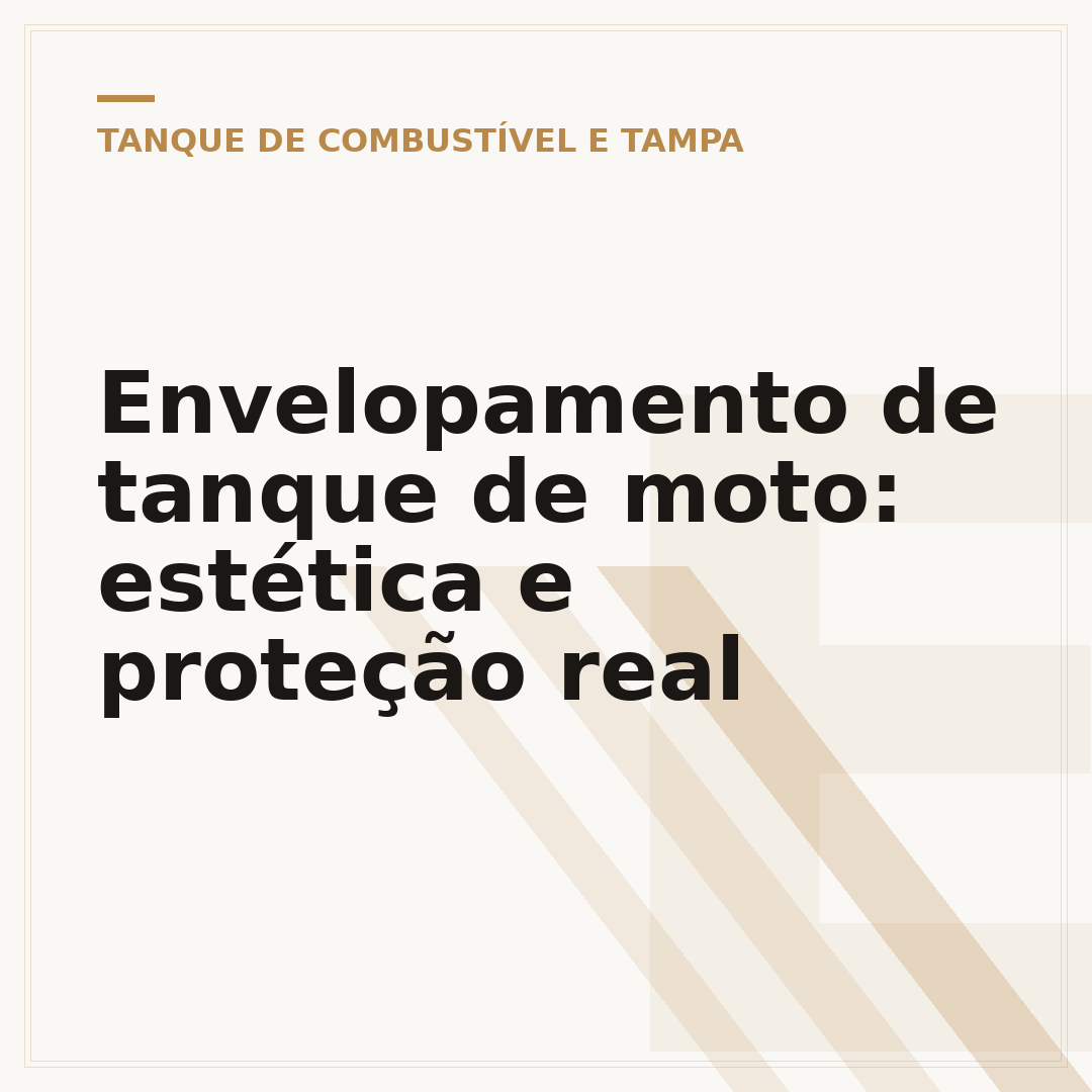 Envelopamento de tanque de moto: estética e proteção real