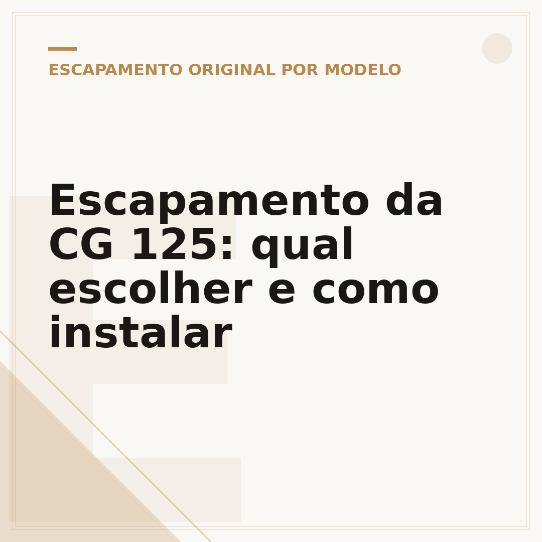 Escapamento da CG 125: qual escolher e como instalar