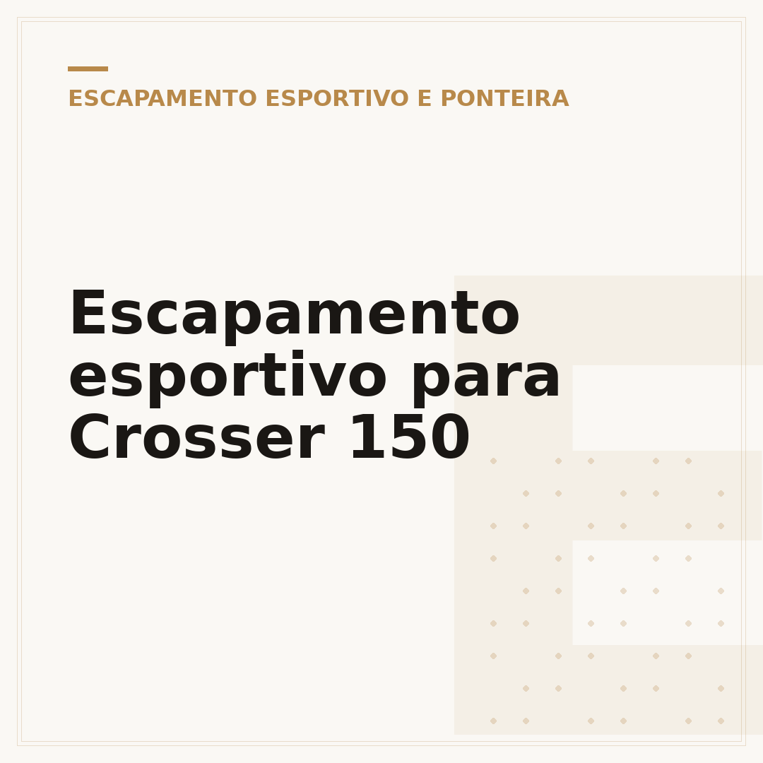 Escapamento esportivo para Crosser 150