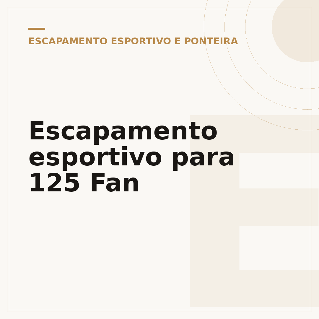 Escapamento esportivo para 125 Fan